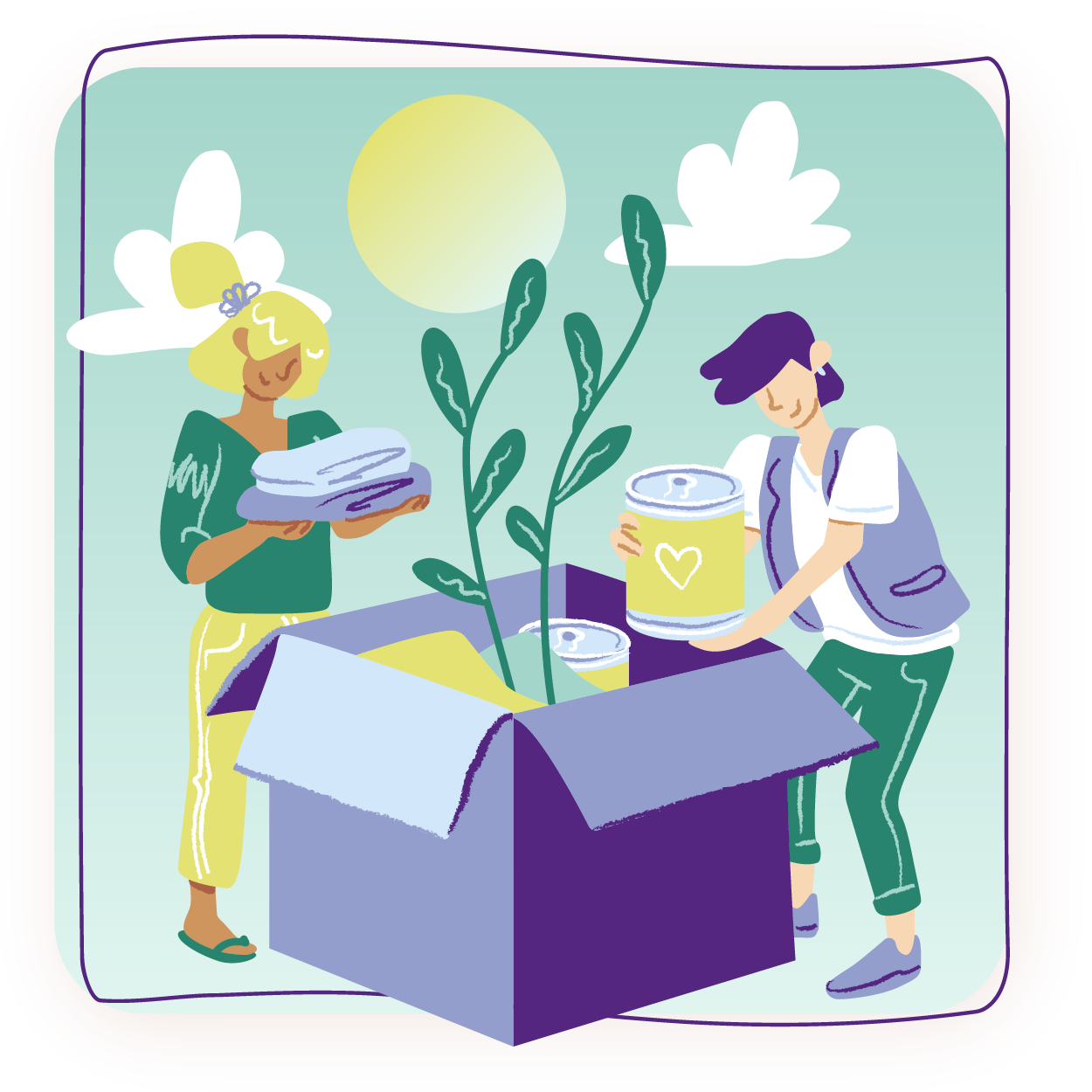 Illustration Community Fundraising Tweo People